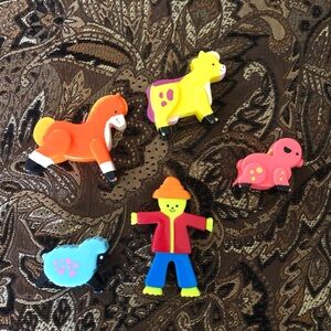 Vintage from 1973. Was used on a crib mobile. Vibrant Farm Friends Set